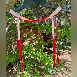 Victorias Secret red satin crystal shine strap garter belt XS/S Sold O…